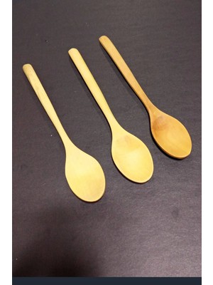 Depo Trend Depotrend 3 Adet 23 cm Doğal Bambu Küçük Başlıklı Tadım Yemek Kaşığı Seti