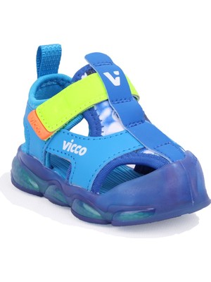 Vicco Live 332B525Y217 Mavi Ortopedik Günlük Işıklı Erkek Çocuk Spor Sandalet