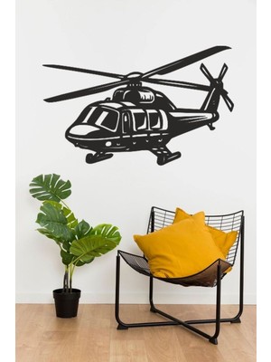 Modern Salon Duvar Dekoru Black Hawk Helicopter