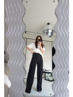 Özge Özgenç Fermuar Detaylı Kargo Pantlon