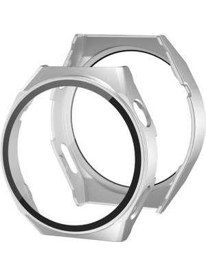 Esranın Dünyası Newface Huawei Watch Gt3 Pro 46MM Dota Camlı Kasa Ekran Koruyucu - Gümüş