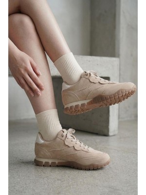 Pisagor PS-55161 Kadın Hakiki Deri Sneakers Spor Ayakkabı