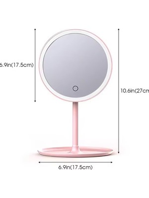 Ozcmax LED Işıklıı Dokunmatik Makyaj Aynası 3 Kademeli Işık Ayarlı
