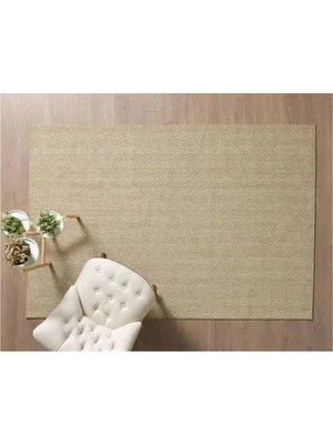 Vivense Naturel Sisal Toz Vermez Jüt Halı, 997A-BEJ, 100X150