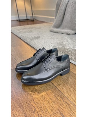 Eforia 2601 Siyah Hakiki Deri Tam Ortopedik Casual Günlük Erkek Ayakkabı