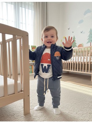 Parla Home Erkek Bebek Montlu 3lü Takım