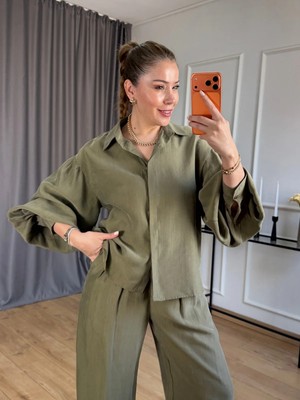 Size Özgü Haki Kemerli Takım