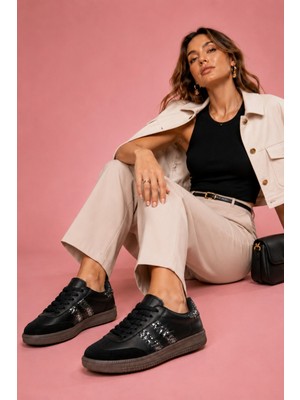 Muggo Sparkly Kadın Sim Detaylı Günlük Sneaker Spor Ayakkabı