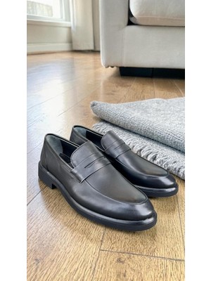 Eforia 2602 Siyah Hakiki Deri Tam Ortopedik Casual Günlük Erkek Ayakkabı
