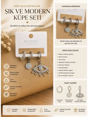 Xuping Jewelry Çelik Küpe Seti