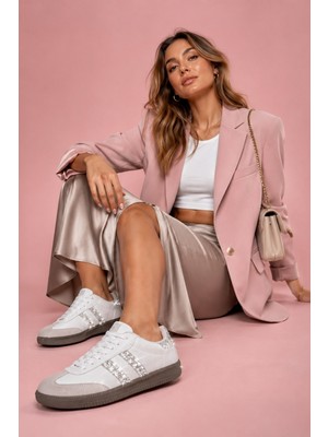 Muggo Sparkly Kadın Sim Detaylı Günlük Sneaker Spor Ayakkabı