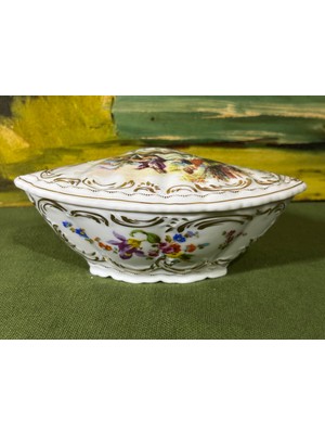 Limoges El Boyama Porselen Bonboniyer 14 cm x 10,5 cm x 5 cm