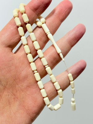 Hasyılmaz Kesme Fildişi Tesbih 11,60 Gram - Koleksiyonluk Fil Dişi Tespih (F039)