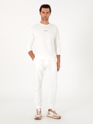 Cacharel Erkek Ekru Regular Fit %100 Pamuk Eşofman Altı 50302491-VR019