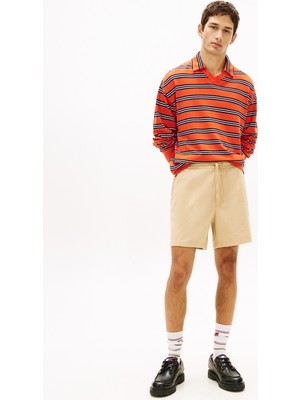 Tommy Hilfiger Tjm Lınen Blend Pull-On Short Erkek Bej Şort - DM0DM22825