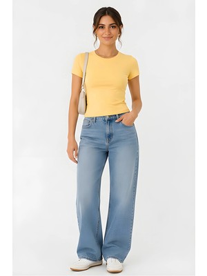 Lili Woman Kadın Slim Fit Bisiklet Yaka Basic T-Shirt E.8007