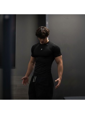 Fightron Erkek Compression Spor Tişört Slim Fit Rahat Kumaş Fitness Gym Antreman Özel Spor T-Shirt