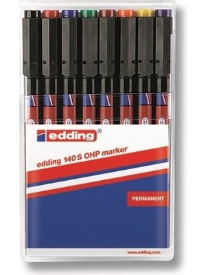 Düzey Edding E-140 S Ohp Marker Permanent Asetat Kalem 8 Li Poşet - S