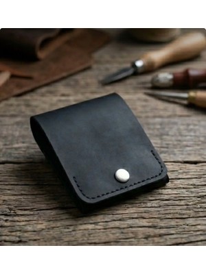 Parla Leather Nomad El Yapımı Hakiki Gerçek Deri Cüzdan Kartlık Erkek Kadın Taba