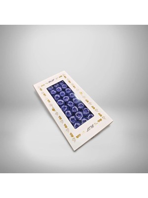 Net Market 50'li Lüks Kutulu Dekoratif Sabun Gül Seti - Çift Renk Tasarım