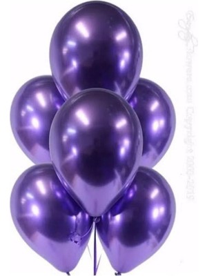 Net Market Metalik Mor Balon 10’lu