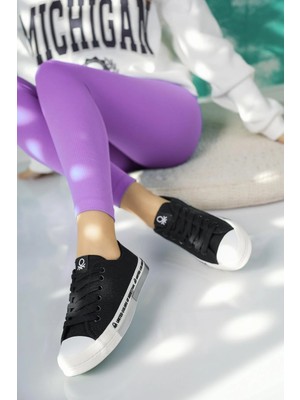 Benetton 70017 Siyah Kısa Kadın Sneakers