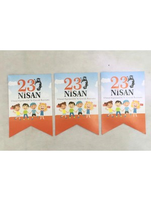 Net Market 23 Nisan Banner Duvar Süsü | Ulusal Egemenlik ve Çocuk Bayramı Süsleme | Okul Sınıf Dekoru Renkli