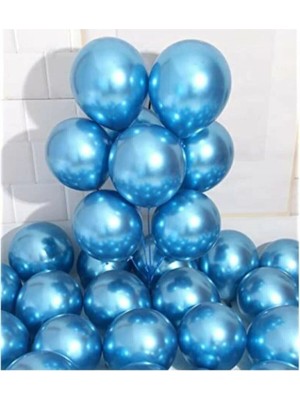 Net Market Metalik Mavi Balon 10'lu