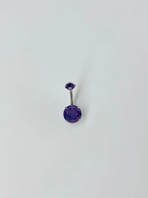 Selfbuysell Mor Taşlı Göbek Piercing