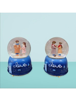 Net Market Kar Küresi Gece Manzarası Büyük Boy