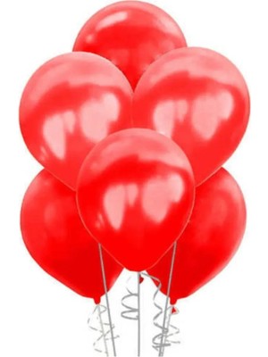 Net Market Doğum Günü Konsept Metalik Balon Kırmızı 100 Adet Balon Süsleme
