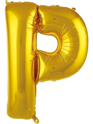 Net Market 40 Inç 100 cm Altın Rengi Folyo Harf Balon P Harfi
