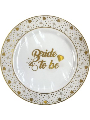 Net Market Tabak Plastik Lüx Bride To Be 26 cm 6'lı Paket Nişan