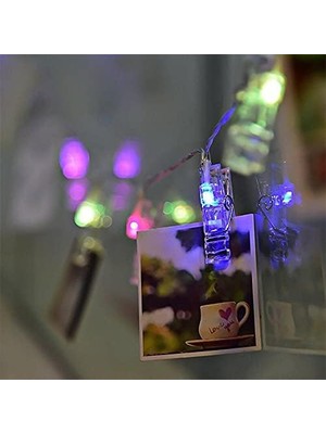 Bliss Store 2.8m Ip Solar Güneş Enerjili 20LED Ampül Fotoğraf Klip Dekorasyon Doğum Günü Düğün Karışık/çok Renkli