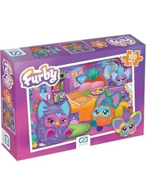 Bliss Store Furby Lisanslı 100 Parça 34X24CM Çocuk Puzzle Yapboz Serisi
