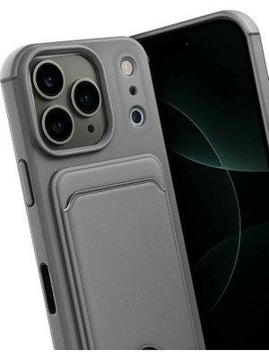 Durukar®   iPhone 17 Pro Kelvin Kartvizitli Silikon - Gri