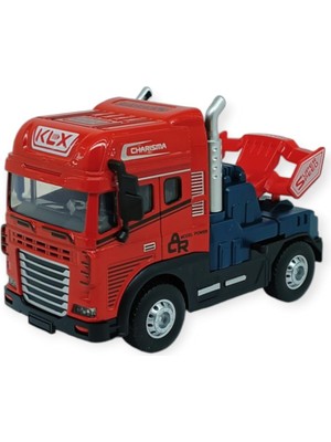 Emh Store Metal Tır 1:24 - Sesli Işıklı Tır 13 cm - Kırmızı (Lisinya)