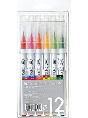Zig Clean Color Real Brush Fırça Uçlu Kalem 12'li