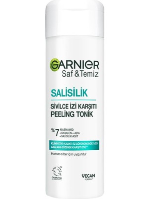 Saf & Temiz Salisilik Sivilce Izi Karşıtı Gözenek Sıkılaştırıcı Peeling Tonik // Salisilik & Niasinamid & Skualen & Aha 120 ml