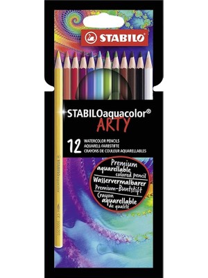 Aquacolor Arty - Kuru Boya Kalemi - 12'li Paket - Çeşitli Renkler