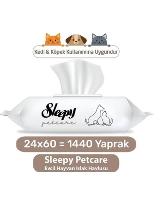 Petcare Evcil Hayvan Islak Havlusu 24X60 1440 Yaprak