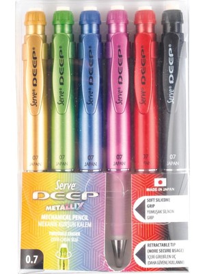 Deep M.kursun Kalem Pre Metalik 6 Lı Pet