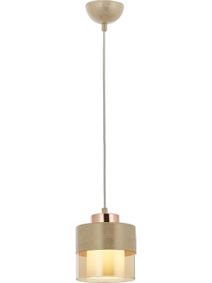 AV-60193-1KRM Krem Boyalı Modern Avize, E27, Metal, Cam, 15CM