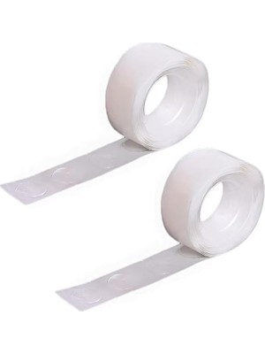 Toys - 2 Adet Çift Taraflı Yapışkan Balon Yapıştırma Bandı, Sticker Damla Modeli ve Uçan Balon Aparatı Yapıştırıcı
