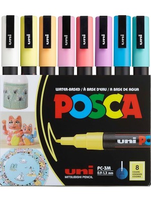 Poster Markörü Posca Set Pc-3m/8c Sc Soft Renk 8 Li