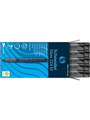Maxx 224 M 1.0 mm Asetat Kalemi Siyah 10 Lu
