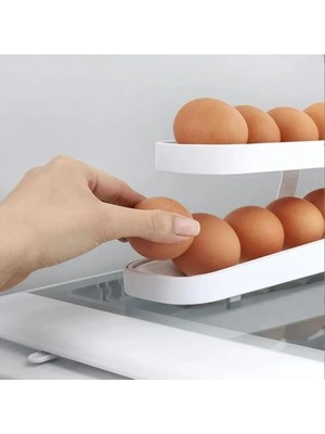 Buzdolabı Yumurta Standı 2 Katlı Raf Buzdolabı Organizer