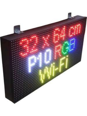 Ledmer 32X64CM P10 Rgb Dış Mekan Tek Taraflı Wi-Fi Kontrollü LED Tabela