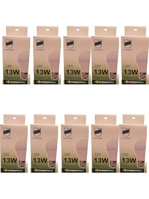 Uzlight 13W A60 E27 Duy 3000K Sarı Işık LED Ampul
