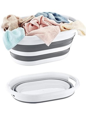 Home Katlanabilir Plastik Çamaşır Selesi Sepeti, Çok Amaçlı Katlanabilir Oyuncak Sepeti, Hafif ve Dayanıklı, Mükemmel Organizasyon ve Depolama Çözümü (27 Litre)